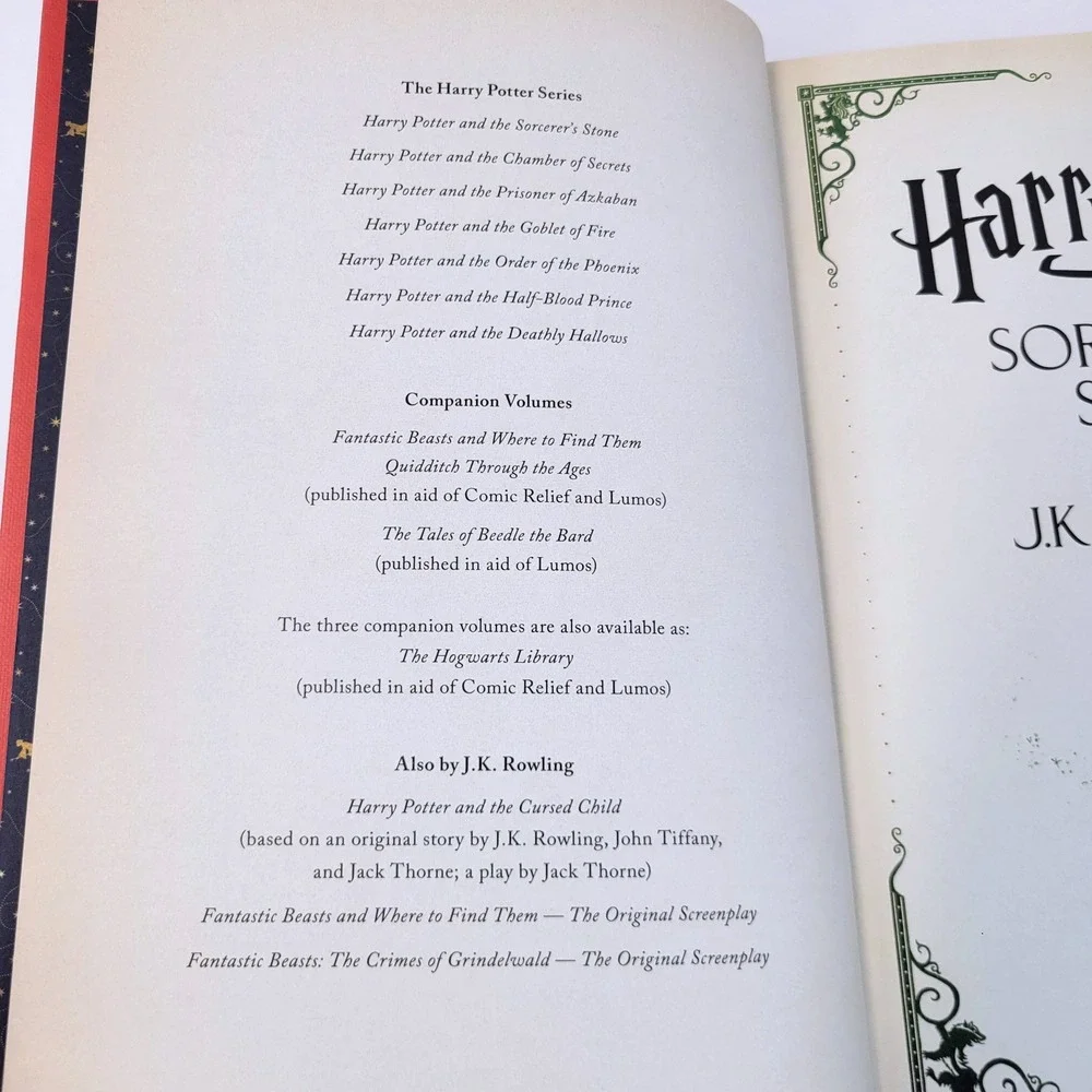 Harry Potter Sorcerer's Stone Minalima Edition Red Hardcover Book Scholastic